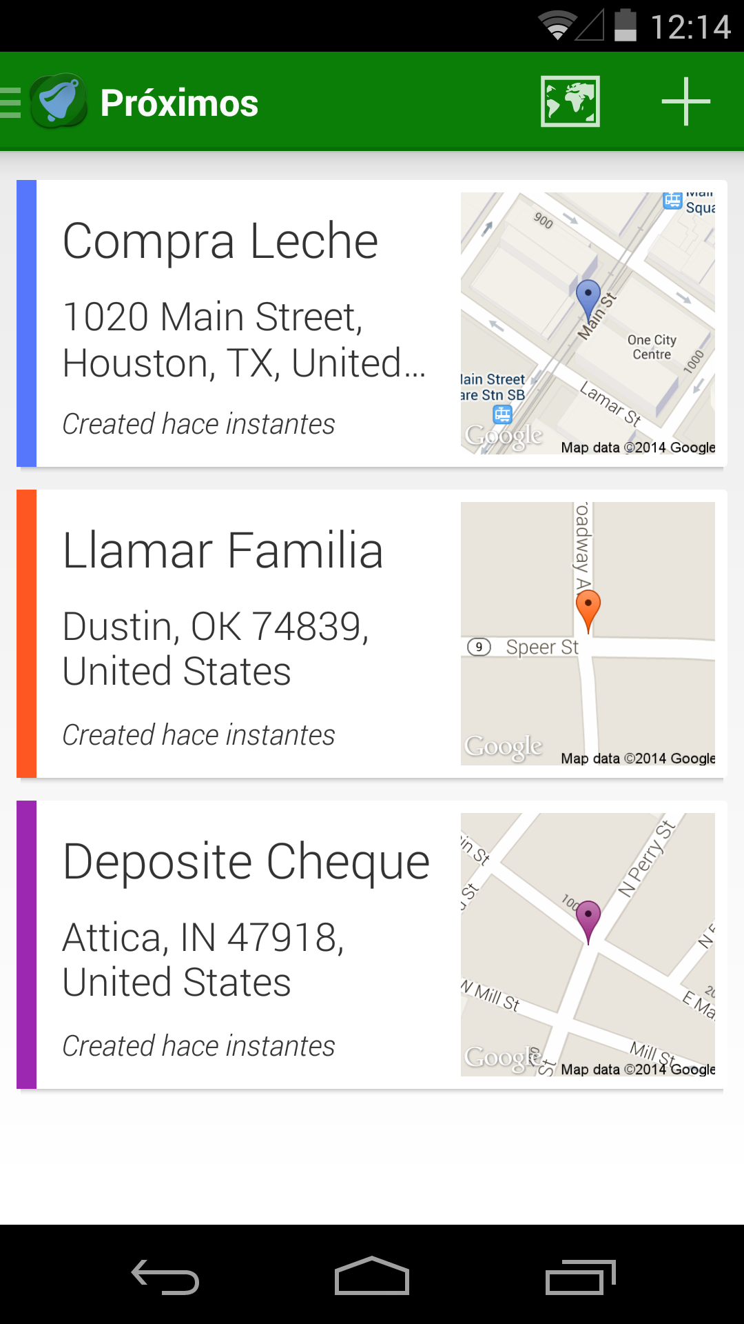 Android application Geobells Pro screenshort
