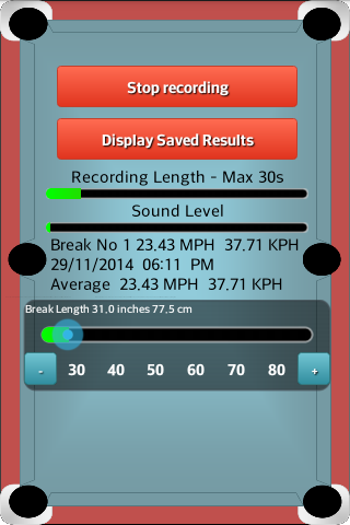 Pool Break Speed Calculator