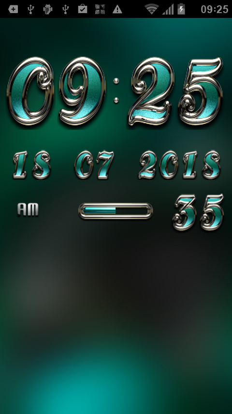 TRIQUA Digital Clock Widget Screen 2