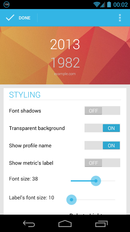   Analytics Widgets- screenshot  