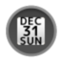 DateBar Black English logo