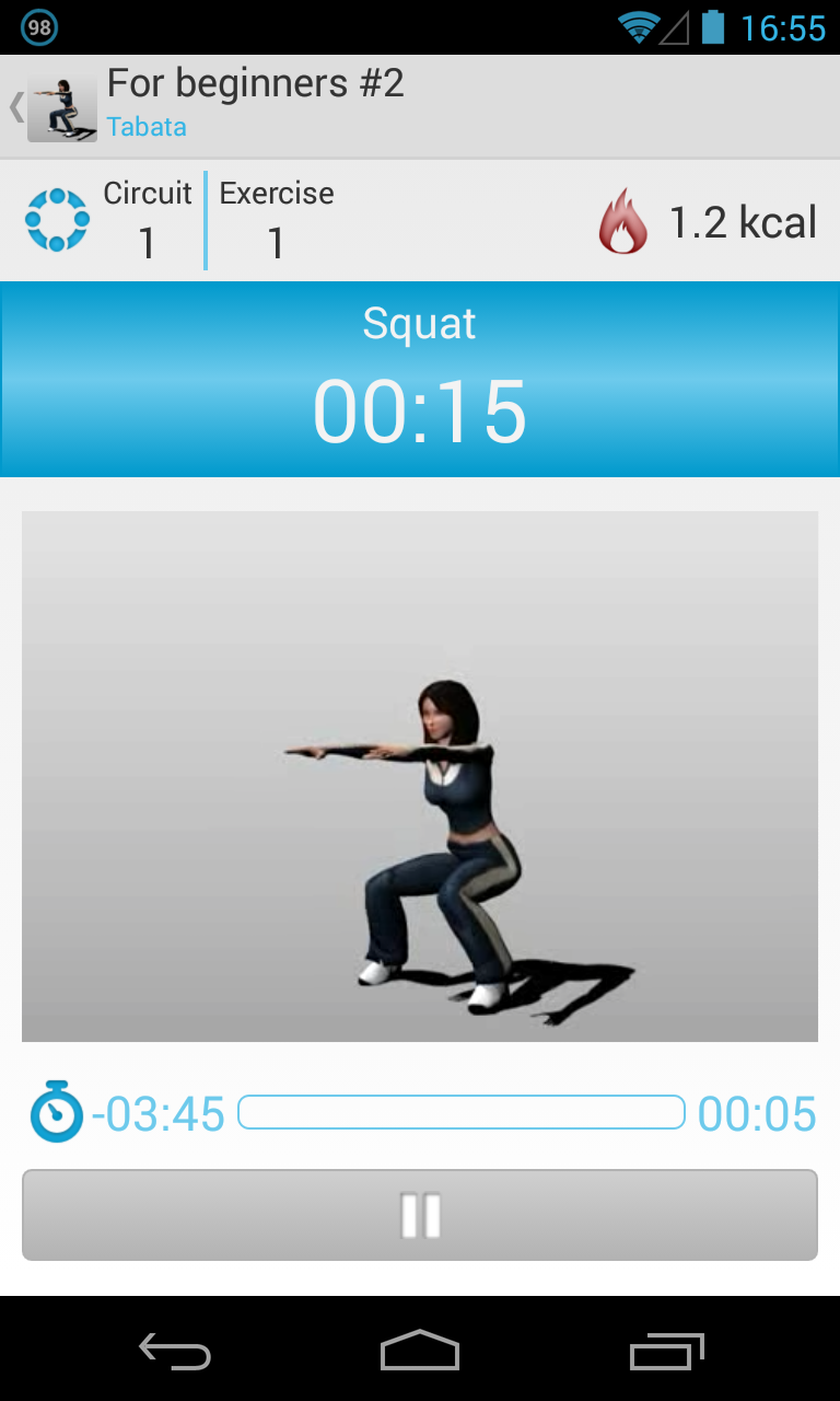 Circuit Training Assistant Screen 2