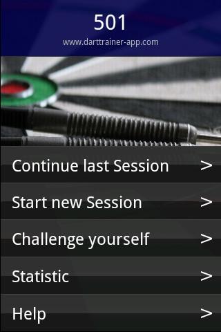 DartTrainer app Screen 2