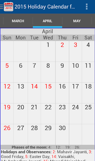 免費下載生產應用APP|2015 Holiday Calendar India app開箱文|APP開箱王