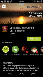 How to install DarkMTRL ThyrusHolo CM11 Theme 4.3 mod apk for android