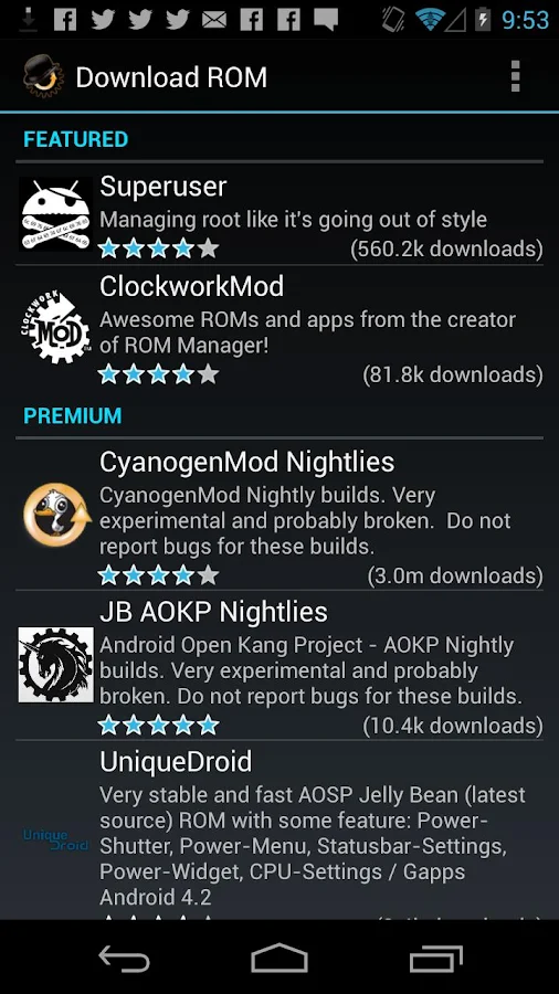 ROM Manager (Premium) - screenshot