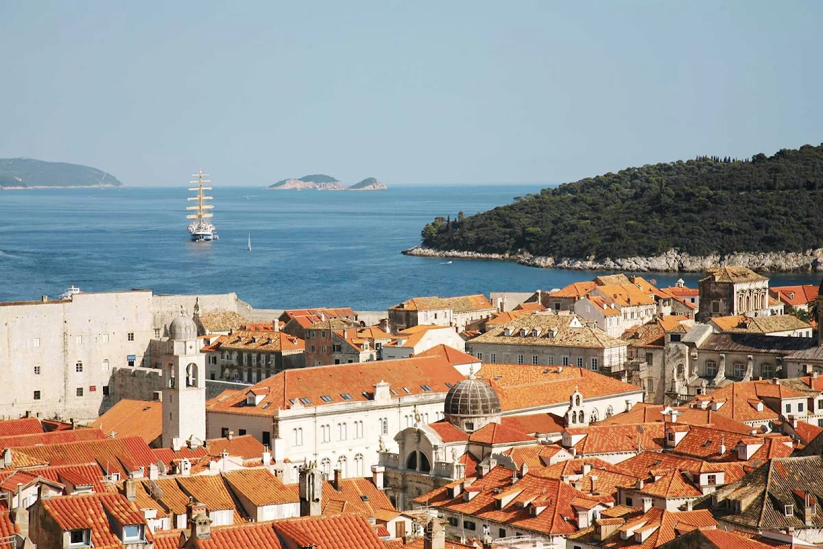 Royal-Clipper-in-Dubrovnik -   Royal Clipper, the world's only five-masted full-rigged sailing cruise ship, moored off Dubrovnik, Croatia. 