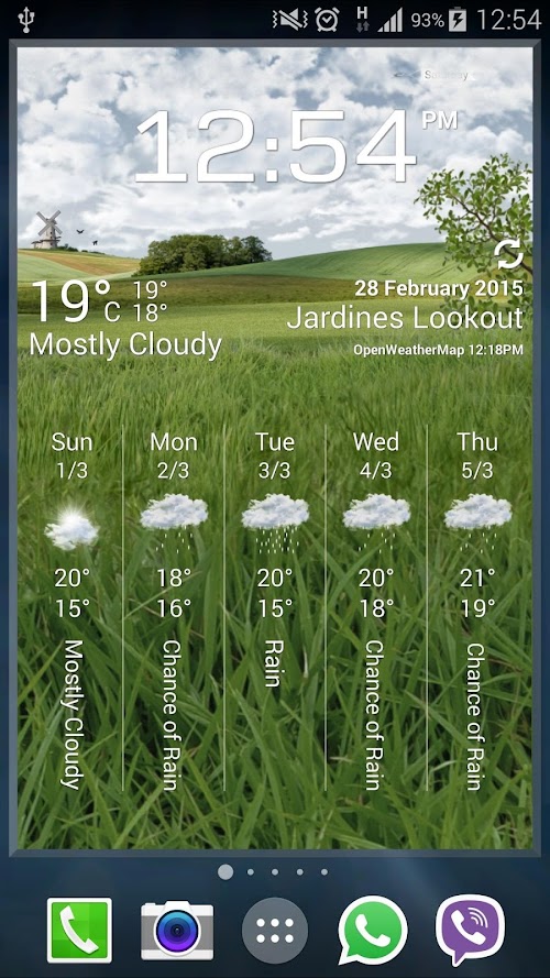 Android application cliMate Animated WeatherWidget screenshort