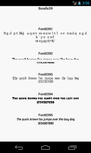 Fonts for FlipFont 39