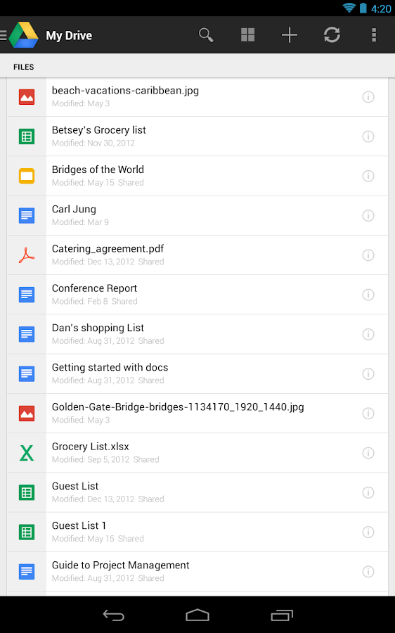 Google Drive - screenshot