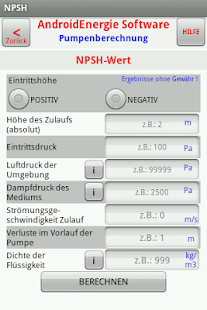 Pumpenberechnung und NPSH Screenshots 7