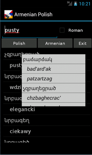 Armenian Polish Dictionary