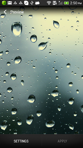 Water drops live wallpaper