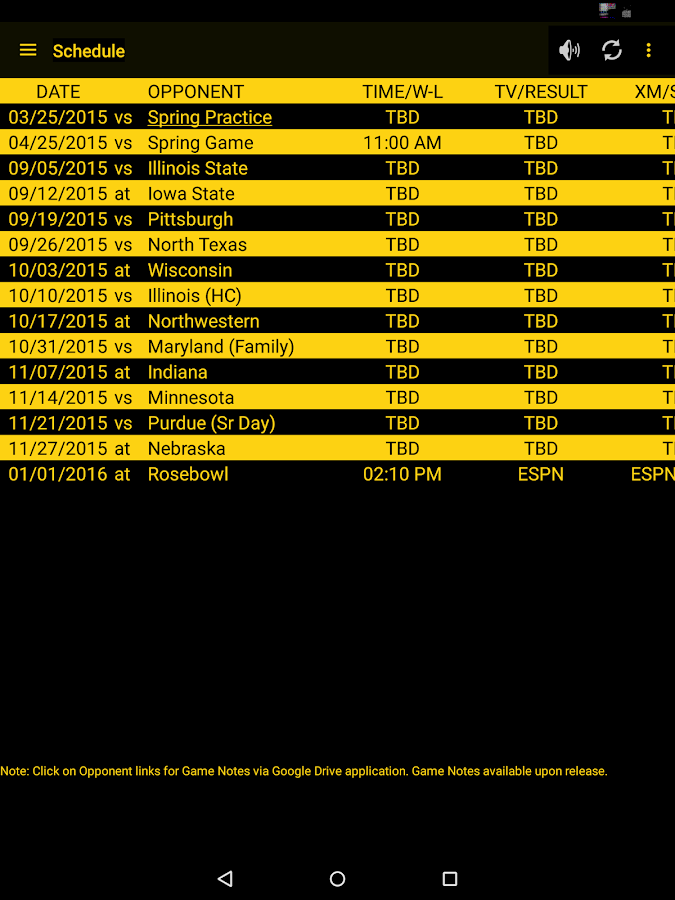 Hawkeye Football Schedule Android Apps on Google Play