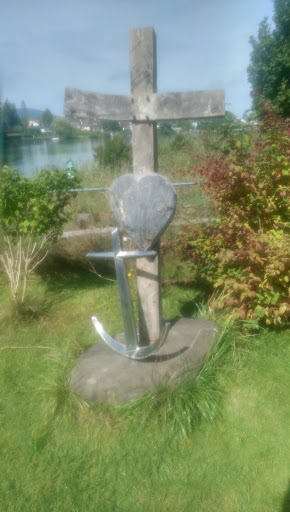 Anchor, Heart and Cross Sculpture
