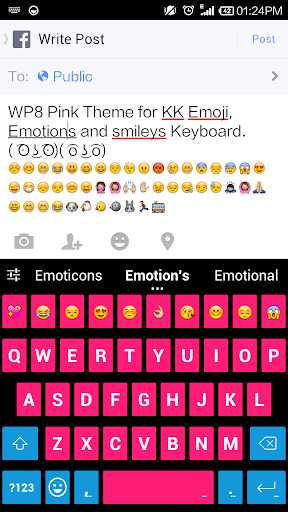 Pink Emoji Keyboard
