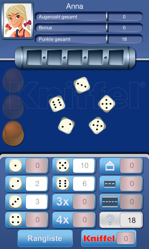 Android application Kniffel ® screenshort