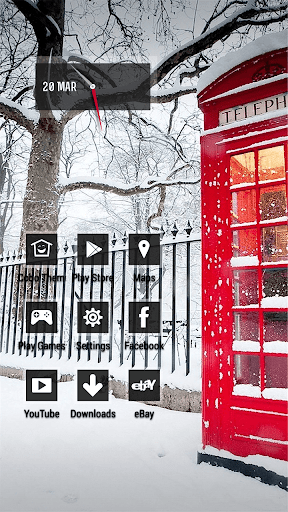 Winter Snow Phone Booth Theme