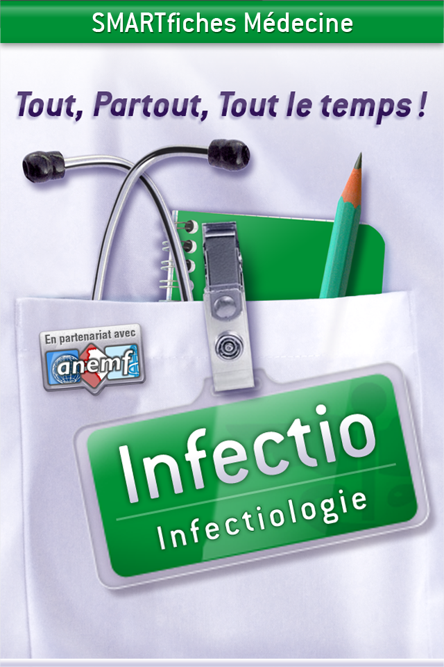 Android application SMARTfiches Infectiologie screenshort