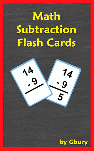 Math Subtraction Flash Cards