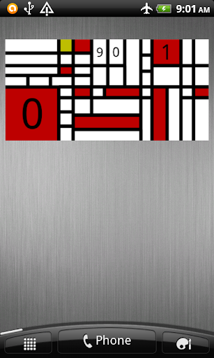 Mondrian Widget Clock