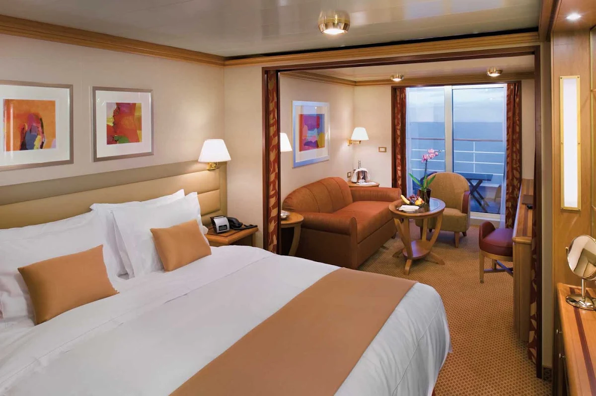Silversea_Veranda_Suite - Silversea's Veranda Suite features a private teak veranda perfect for enjoying a gorgeous sunset.