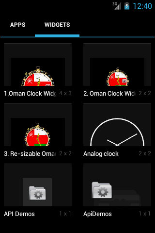 Oman Clock Widget
