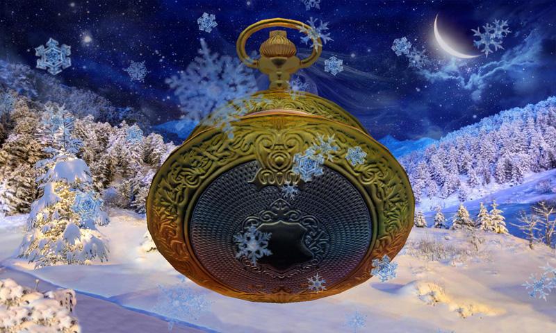 3D clock winter wallpaper! Screen 2