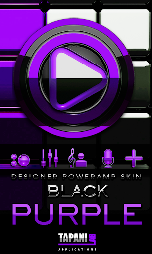 Poweramp skin Black Purple