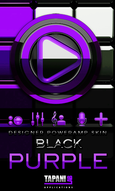 Poweramp skin Black Purple Screen 1