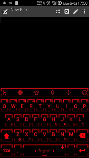 Theme TouchPal Neon 2 Red