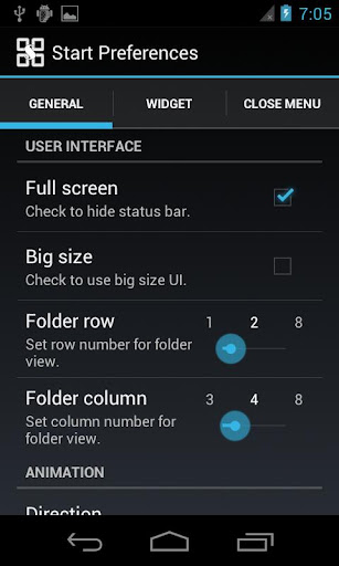 Start menu for Android v1.1.4