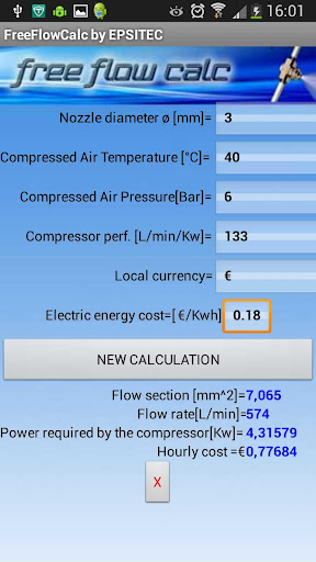 Free Flow Calc