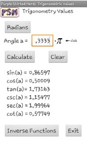 PSN Trigonometry Calculator Screenshots 1