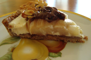 Pear and Nutella Tart with Maple Almond Brittle