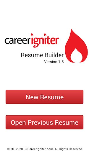 Career Igniter Resume Builder