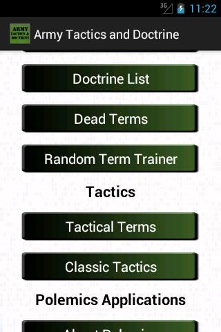 Android application Army Tactics &amp; Doctrine screenshort