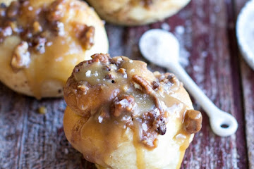 Giant Vanilla Salted Butterscotch Sticky Buns
