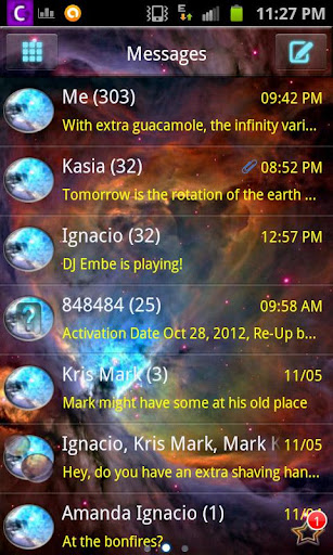 Orion Nebula GO SMS Theme Don8