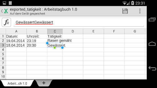 Arbeitstagebuch-Pro Screenshots 1