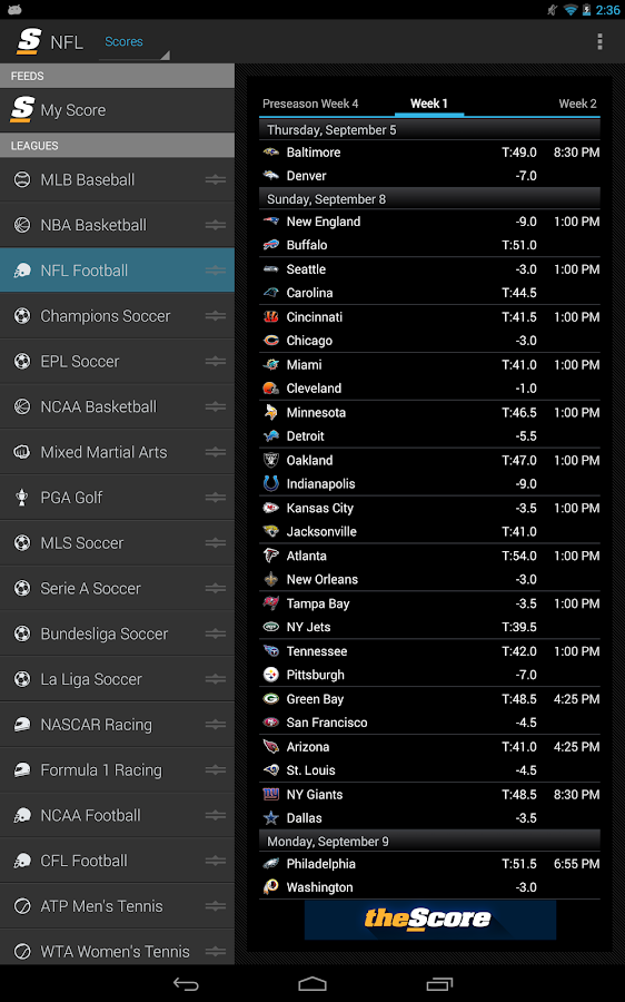 theScore: Sports & Scores - screenshot
