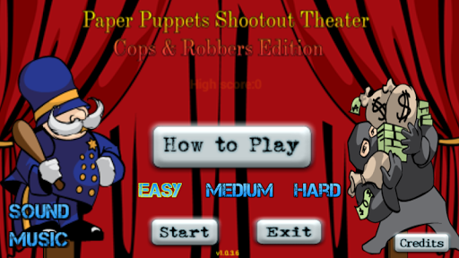 Paper Puppets:Cops and Robbers