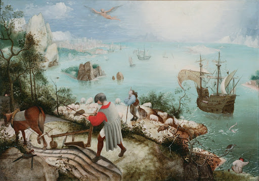 Landscape with the Fall of Icarus - Pieter Bruegel (copy ...