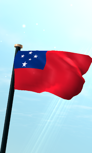 Samoa Flag 3D Free Wallpaper