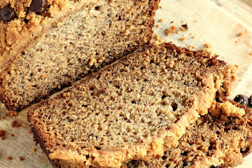 Peanut Butter Chocolate Chip Streusel Banana Bread