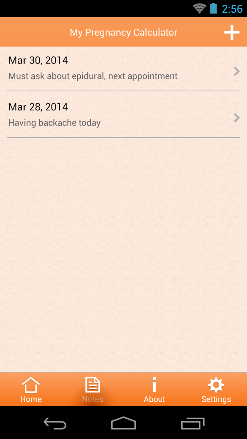 My Pregnancy Calculator Screen 3