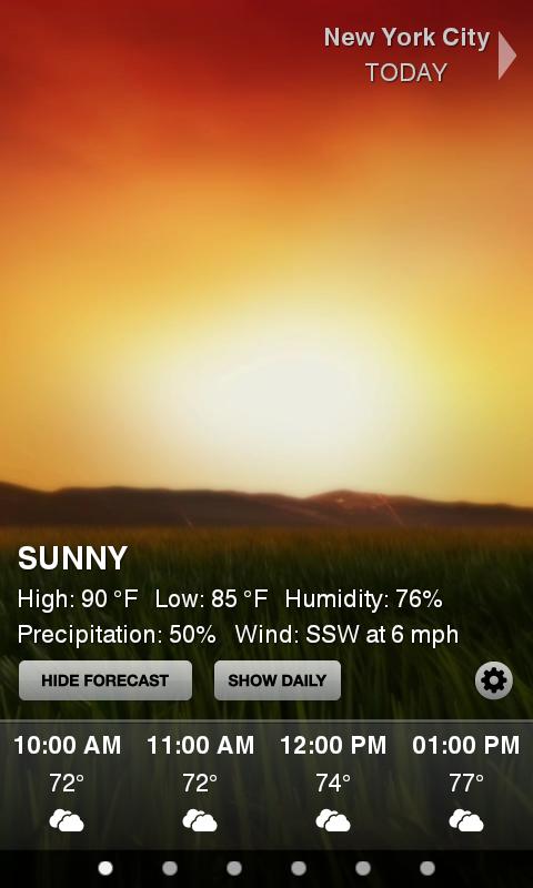 Android application Weather HD Free screenshort