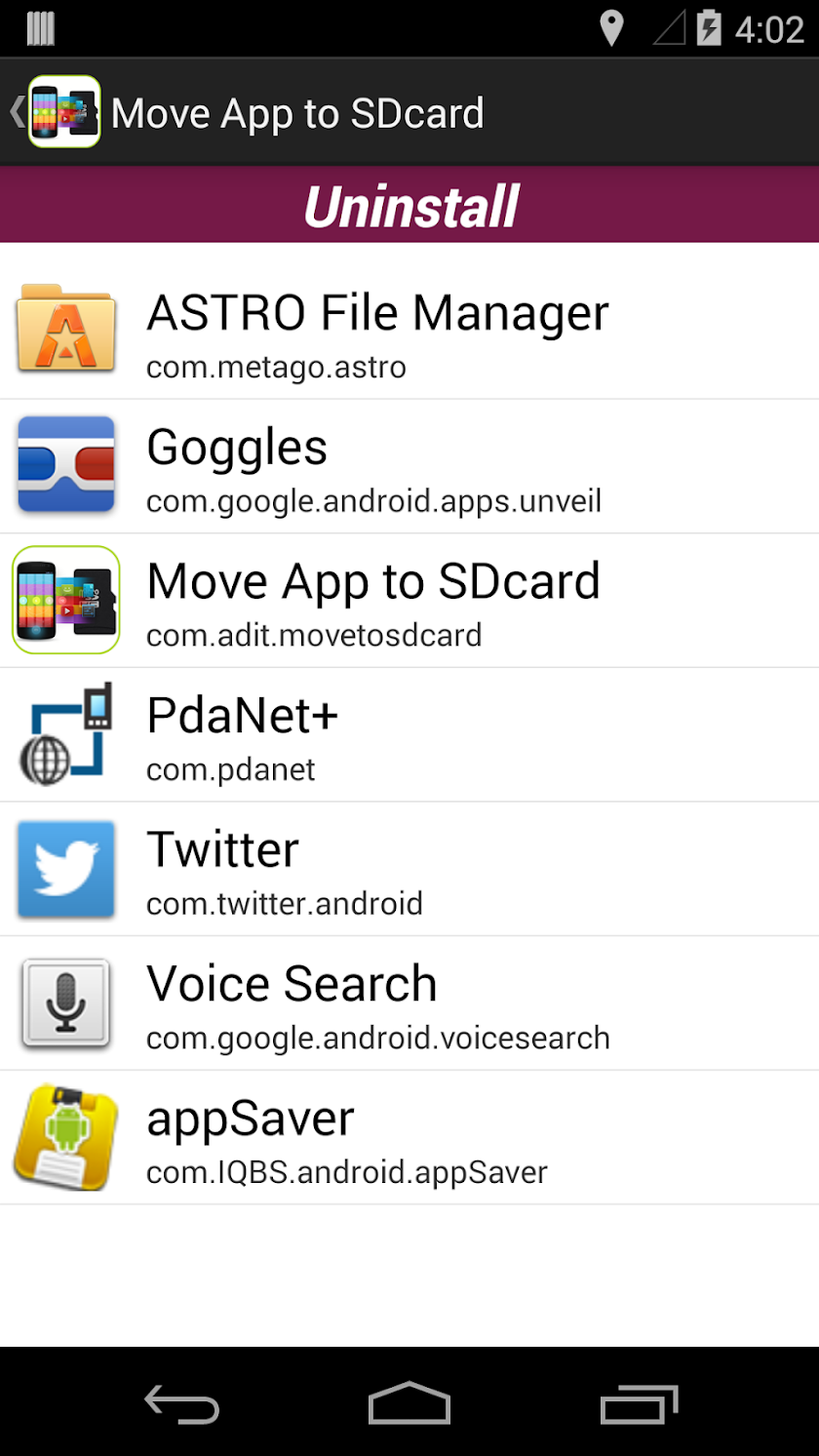 Move to SD Card Screen 3