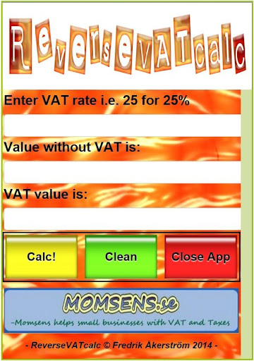 Reverse VAT calc