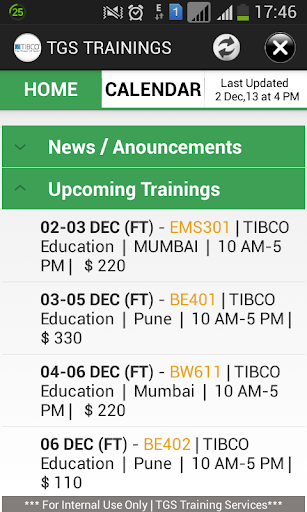 TIBCO TGS Trainings